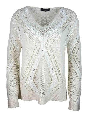 LORENA ANTONIAZZI: Pull col rond - Pull Col Rond - Crème