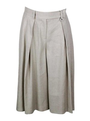 LORENA ANTONIAZZI: カジュアルトラウザー - カジュアルパンツ - 銀