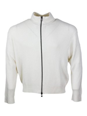 ARMANI EXCHANGE: Strickpullover mit Rundhalsausschnitt - Rundhalspullover - Beige