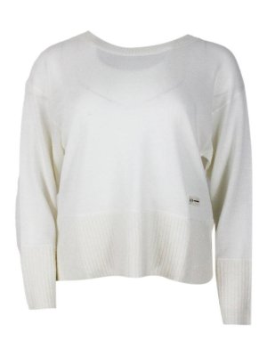 ARMANI EXCHANGE: Pull col rond - Pull Col Rond - Crème