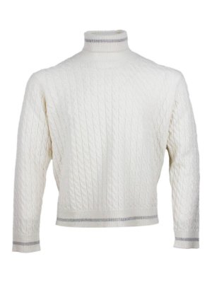 ELEVENTY: Pull col rond - Pull Col Rond - Crème