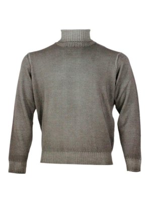 FILIPPO DE LAURENTIIS: Strickpullover mit Rundhalsausschnitt - Rundhalspullover - Grau