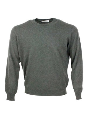 FILIPPO DE LAURENTIIS: Strickpullover mit Rundhalsausschnitt - Rundhalspullover - Grün