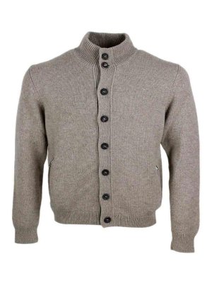 SONRISA: Strickpullover mit Rundhalsausschnitt - Rundhalspullover - Braun