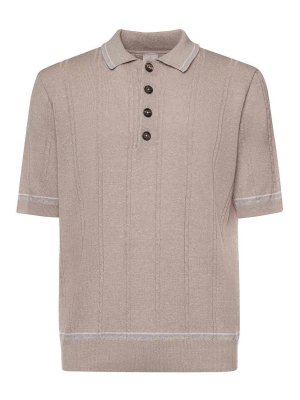 ELEVENTY: polo shirts - Linen And Cotton Polo Shirt