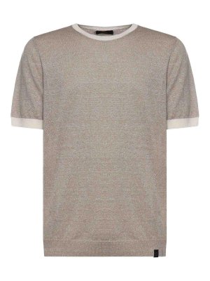 FAY: t-shirts - Linen And Cotton T-Shirt