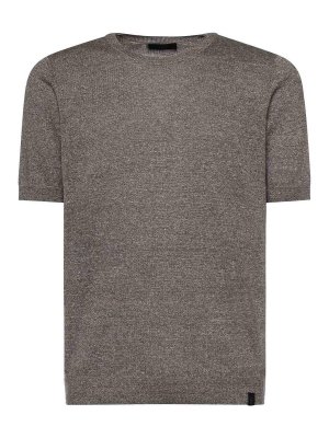 FAY: t-shirts - Linen And Cotton T-Shirt
