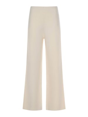Max Mara: straight leg jeans - Viscose Crepe Knit Trousers