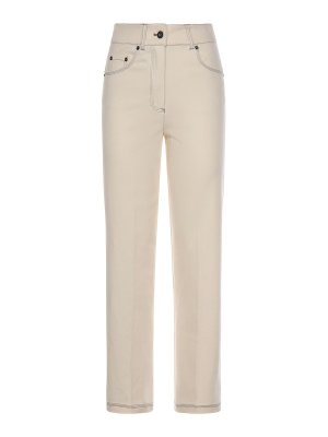 Max Mara: casual trousers - Denim-Effect Jersey Trousers