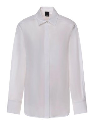 Pinko: casual jackets - Poplin And Crepe Shirt