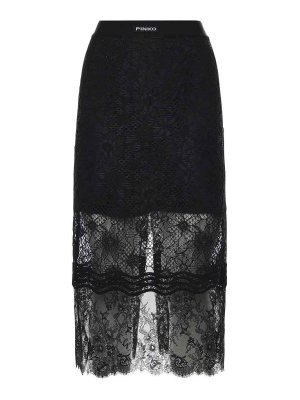 Pinko: Jupes midi et au genou - Jupe Midi - Noir