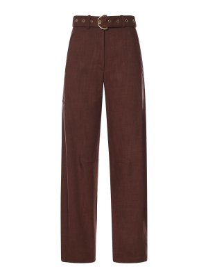 Pinko: Pantalons casual - Pantalons Décontractés - Marron
