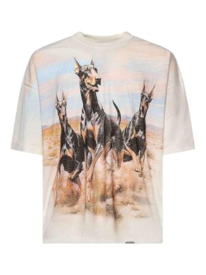 REPRESENT: t-shirts - Western Doberman Print T-Shirt