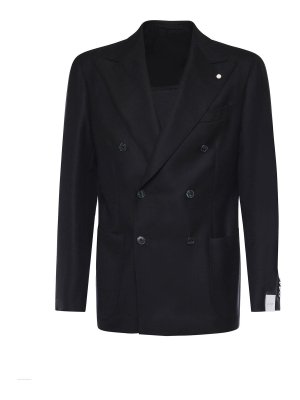 LUBIAM: blazers - Double-Breasted Wool Blazer