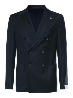 LUBIAM: blazers - Double-Breasted Wool Blazer