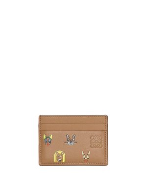 LOEWE: portafogli - Portacarte Gatti in pelle di vitello