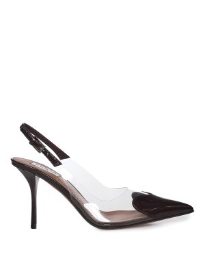 Alaïa: sandali - Slingback Le Coeur in vernice