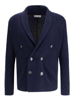 BRUNELLO CUCINELLI: カーディガン - カーディガン - ブルー