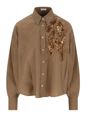 BRUNELLO CUCINELLI: Camisas - Camisa - Marrón