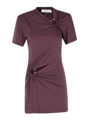 RABANNE: short dresses - Short Dress With Cut-Out