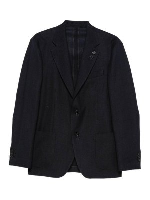 LARDINI: blazers - Blazer With Patch Pockets