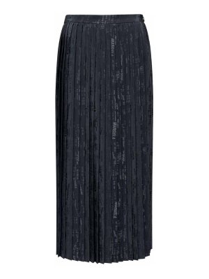 MM6 MAISON MARGIELA: Knee length skirts & Midi - Pleated Skirt With Print