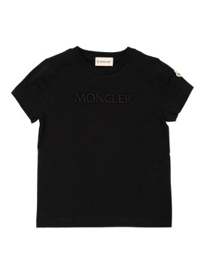 MONCLER JR: t-shirt - T-Shirt Con Logo Goffrato
