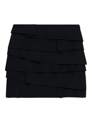 VERSACE: Knee length skirts & Midi - Layered Skirt With Ruffles