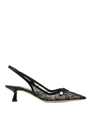 JIMMY CHOO: court shoes - Amita Pumps With 45mm Decoration