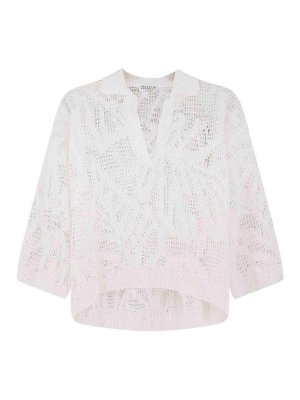 BRUNELLO CUCINELLI: Suéteres con cuello pico - Suéter Cuello Redondo - Blanco