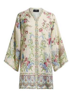 ETRO: tunics - Multicolored Cotton Blend Kimono