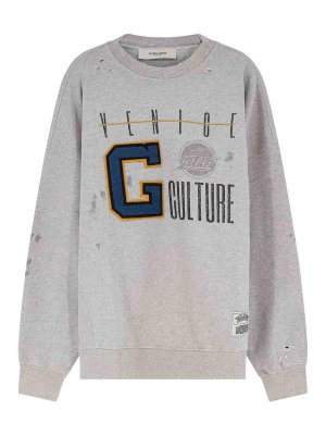 GOLDEN GOOSE: Felpe e maglie - Felpa In Cotone Con Stampa Frontale