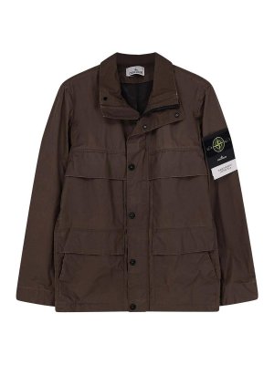 STONE ISLAND: casual jackets - Giubbino Waxed Pigment Cotton Tela