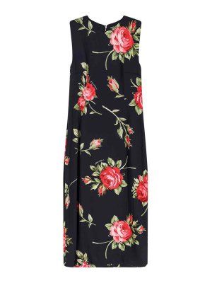 DOLCE & GABBANA: knee length dresses - Viscose Dress With Iconic Print