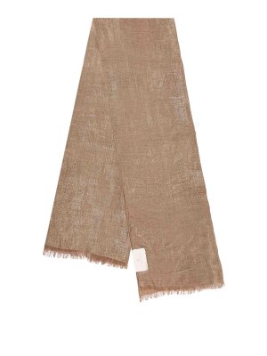 BRUNELLO CUCINELLI: scarves - Sciarpa Lurex In Lino