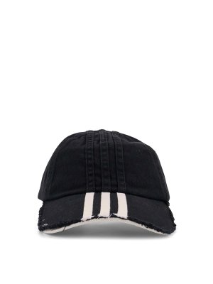 Y-3: hats & caps - Baseball Cap In Cotone