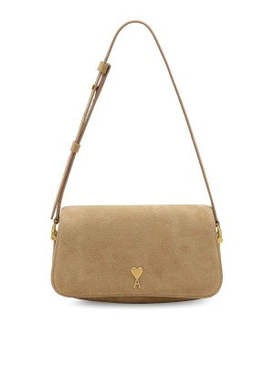 AMI PARIS: Sacs portés épaule  - Sac Porté Épaule - Marron