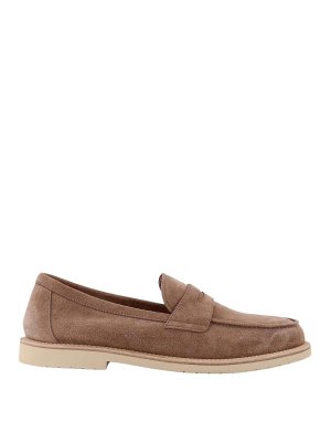 BRUNELLO CUCINELLI: Mocassins & Chaussures bateau - Mocassins - Marron