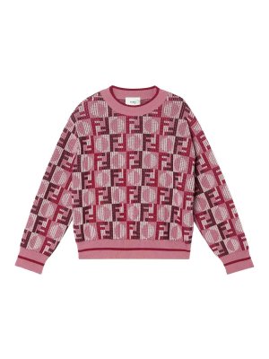 Fendi Jr: maglia collo rotondo - Girocollo Ff