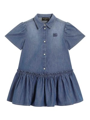 Dolce & Gabbana Jr: Robe longueur genou - Robe Au Genou - Multicolore