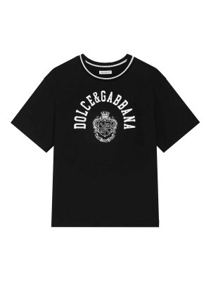 Dolce & Gabbana Jr: Camisetas - Camiseta - Negro