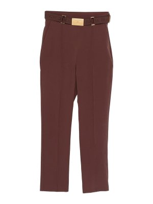 ELISABETTA FRANCHI: カジュアルトラウザー - カジュアルパンツ - ブラウン