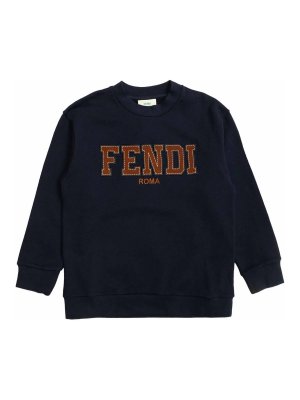 Fendi Jr: スウェット＆セーター - スウェットシャツ/セーター - ダークブルー