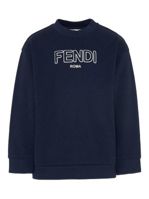 Fendi Jr: スウェット＆セーター - スウェットシャツ/セーター - ダークブルー