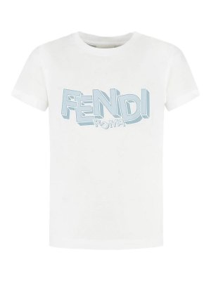 Fendi Jr: T-shirts - T-Shirt - Blau