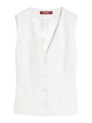Max Mara: Chalecos  - Chaleco - Blanco