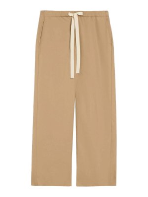 S MAX MARA: カジュアルトラウザー - カジュアルパンツ - ダークベージュ