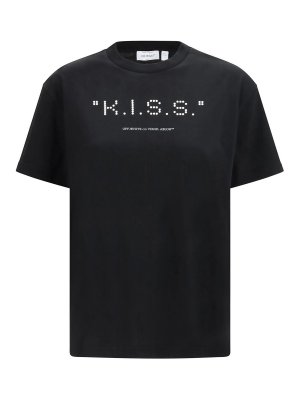OFF-WHITE: t-shirts - Kiss Quote Reg Tee
