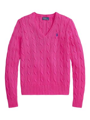 POLO RALPH LAUREN: Strickpullover mit Rundhalsausschnitt - Rundhalspullover - Nude
