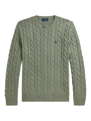 POLO RALPH LAUREN: Strickpullover mit Rundhalsausschnitt - Rundhalspullover - Grün